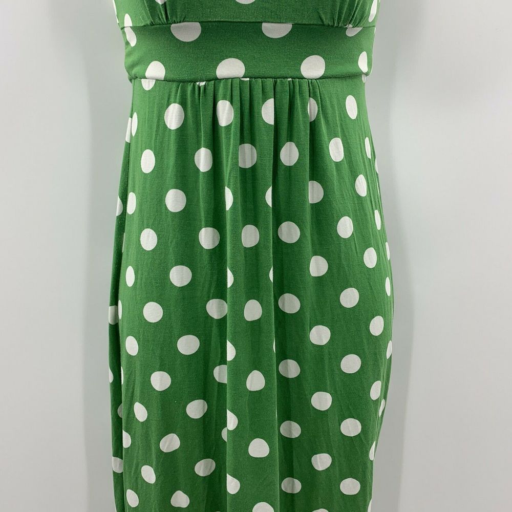 Boden Green Polka Dot Halter Dress Size 8P - Picture 4 of 12